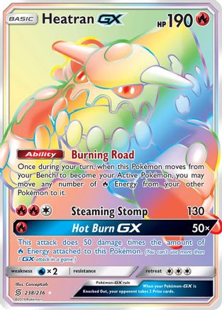 Heatran GX (Secret) (238) [SM - Unified Minds] Holofoil