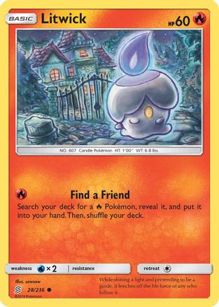 Litwick (28) (28) [SM - Unified Minds] Reverse Holofoil