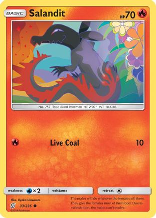 Salandit (33) (33) [SM - Unified Minds] Reverse Holofoil