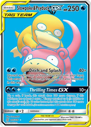 Slowpoke & Psyduck GX (Full Art) (217) [SM - Unified Minds] Holofoil