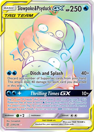 Slowpoke & Psyduck GX (Secret) (239) [SM - Unified Minds] Holofoil