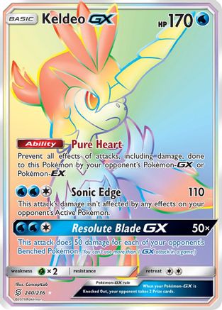 Keldeo GX (Secret) (240) [SM - Unified Minds] Holofoil