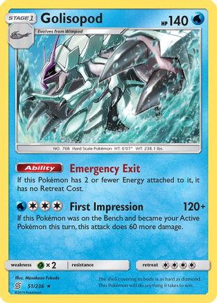 Golisopod (51) [SM - Unified Minds] Reverse Holofoil
