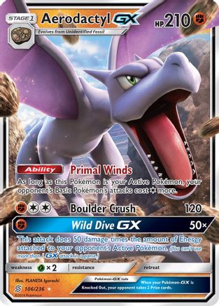 Aerodactyl GX (106) [SM - Unified Minds] Holofoil