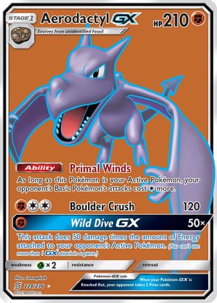 Aerodactyl GX (Full Art) (224) [SM - Unified Minds] Holofoil