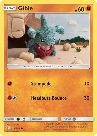 Gible (112) [SM - Unified Minds] Reverse Holofoil