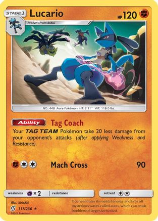 Lucario (117) [SM - Unified Minds] Reverse Holofoil