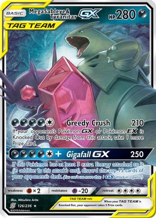 Mega Sableye & Tyranitar GX (126) [SM - Unified Minds] Holofoil