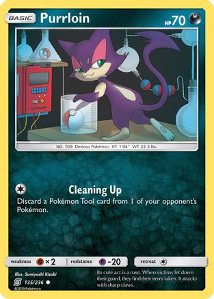 Purrloin (135) [SM - Unified Minds] Reverse Holofoil