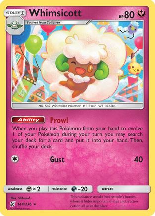 Whimsicott (144) [SM - Unified Minds] Reverse Holofoil
