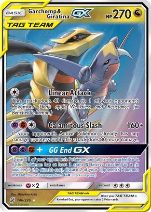Garchomp & Giratina GX (146) [SM - Unified Minds] Holofoil