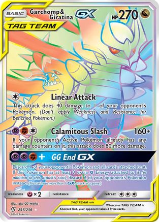 Garchomp & Giratina GX (Secret) (247) [SM - Unified Minds] Holofoil