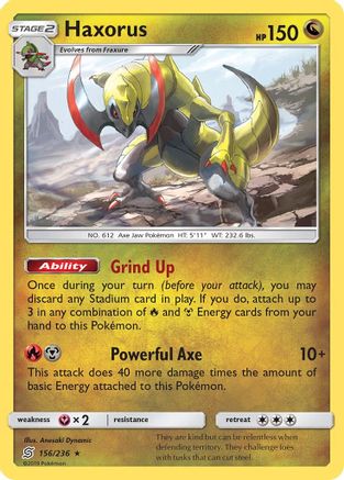 Haxorus (156) [SM - Unified Minds] Reverse Holofoil
