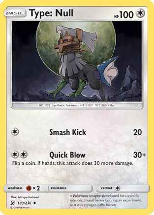 Type: Null (183) [SM - Unified Minds] Reverse Holofoil