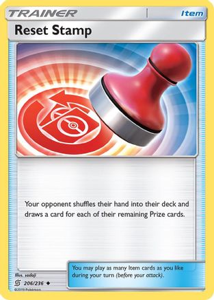 Reset Stamp (206) [SM - Unified Minds] Reverse Holofoil