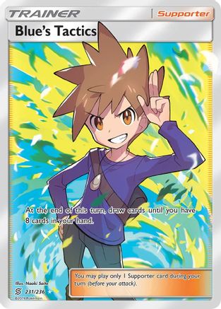 Blue's Tactics (Full Art) (231) [SM - Unified Minds] Holofoil