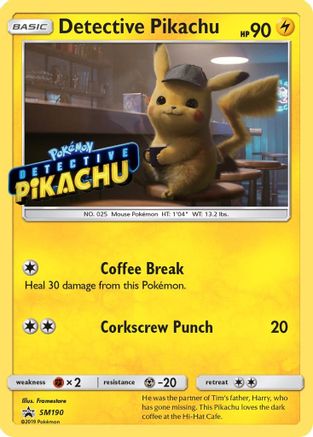 Detective Pikachu - SM190 (Stamped) (SM190) [SM Promos] Holofoil