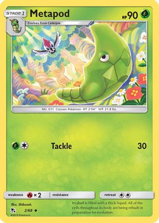Metapod (2) [Hidden Fates] Reverse Holofoil