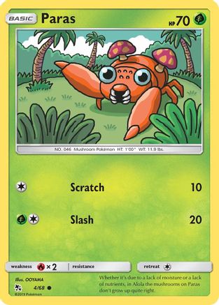 Paras (4) [Hidden Fates] Reverse Holofoil