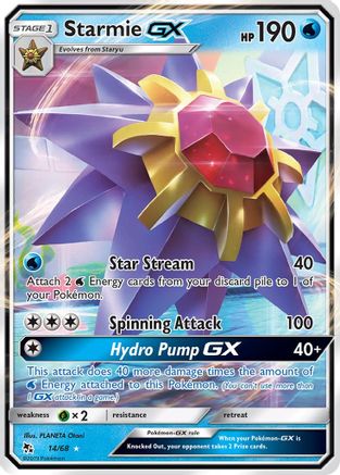 Starmie GX (14) [Hidden Fates] Holofoil