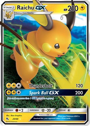Raichu GX (20) [Hidden Fates] Holofoil