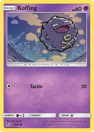 Koffing (28) [Hidden Fates] Reverse Holofoil