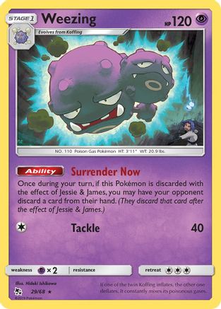 Weezing (29) [Hidden Fates] Reverse Holofoil