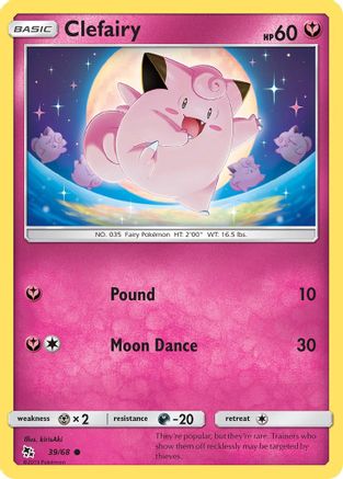 Clefairy (39) (39) [Hidden Fates] Reverse Holofoil