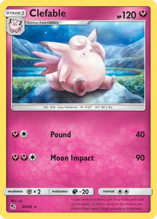 Clefable (40) [Hidden Fates] Reverse Holofoil