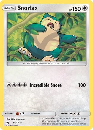 Snorlax (50) [Hidden Fates] Reverse Holofoil