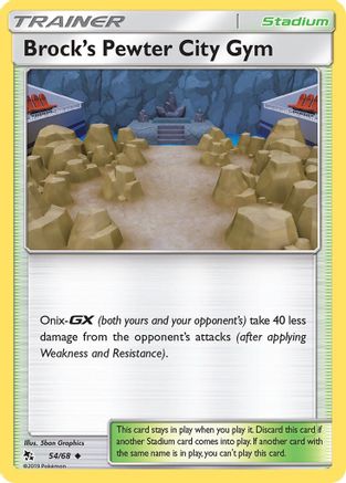 Brock's Pewter City Gym (54) [Hidden Fates] Reverse Holofoil