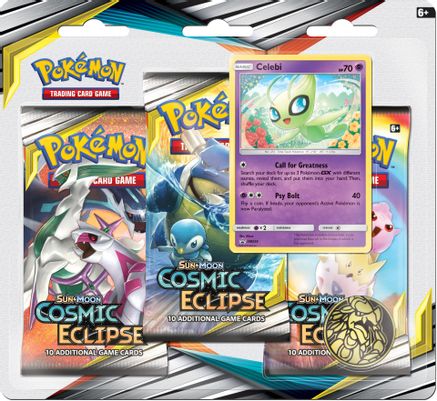 Pokemon Cosmic Eclipse 3 Pack Blister [Celebi]
