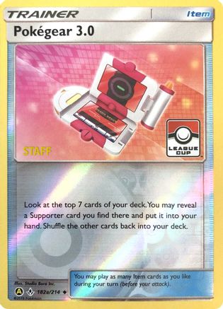 Pokegear 3.0 - 182a/214 (League Cup) [Staff] (182a) [League & Championship Cards] Reverse Holofoil