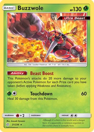 Buzzwole (21) [SM - Cosmic Eclipse] Reverse Holofoil
