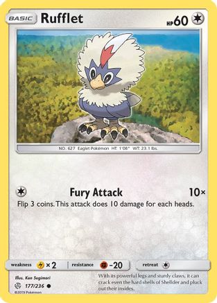 Rufflet (177) [SM - Cosmic Eclipse] Reverse Holofoil