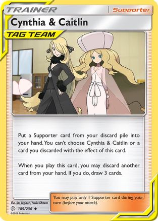 Cynthia & Caitlin (189) [SM - Cosmic Eclipse] Reverse Holofoil