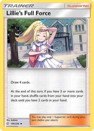 Lillie's Full Force (196) [SM - Cosmic Eclipse] Reverse Holofoil