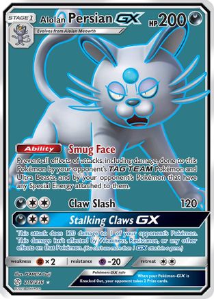 Alolan Persian GX (Full Art) (219) [SM - Cosmic Eclipse] Holofoil