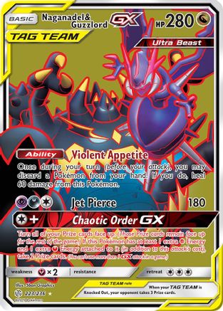 Naganadel & Guzzlord GX (Full Art) (223) [SM - Cosmic Eclipse] Holofoil