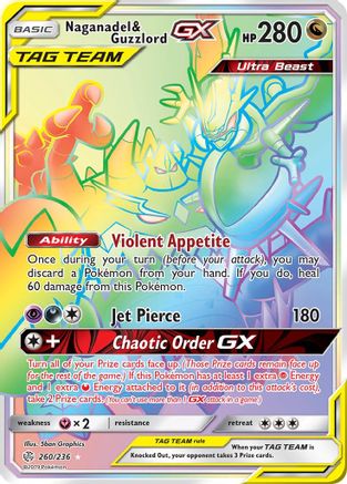 Naganadel & Guzzlord GX (Secret) (260) [SM - Cosmic Eclipse] Holofoil