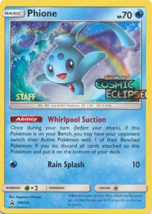 Phione - SM220 (Prerelease) [Staff] (SM220) [SM Promos] Holofoil