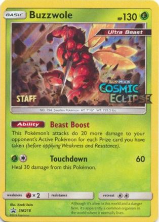 Buzzwole - SM218 (Prerelease) [Staff] (SM218) [SM Promos] Holofoil