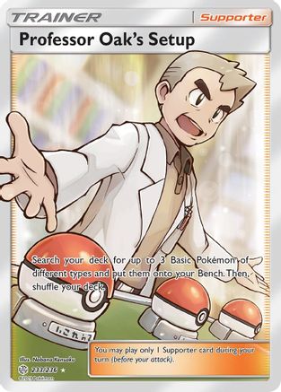 Professor Oak's Setup (Full Art) (233) [SM - Cosmic Eclipse] Holofoil