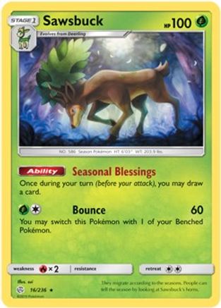 Sawsbuck - 16/236 (Prerelease Kit Exclusive) (16) [Deck Exclusives]