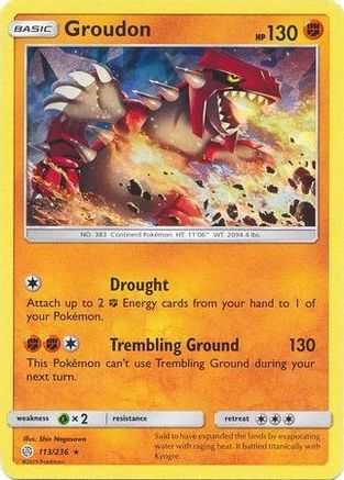 Groudon - 113/236 (Cracked Ice Holo) (113) [Deck Exclusives] Holofoil