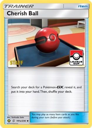 Cherish Ball - 191a/236 (League Cup) [Staff] (191a) [League & Championship Cards] Reverse Holofoil