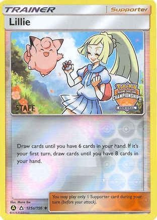 Lillie - 215a/156 (Regional Championships) [Staff] (125a) [League & Championship Cards] Reverse Holofoil