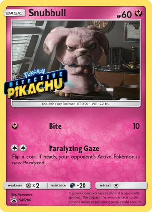 Snubbull - SM200 (Detective Pikachu Stamped) (SM200) [SM Promos] Holofoil