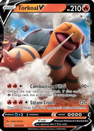 Torkoal V (24) [SWSH01: Sword & Shield Base Set] Holofoil