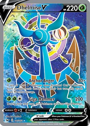 Dhelmise V (Full Art) (187) [SWSH01: Sword & Shield Base Set] Holofoil